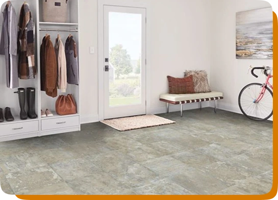 tile look vinyl flooring in the entrance room